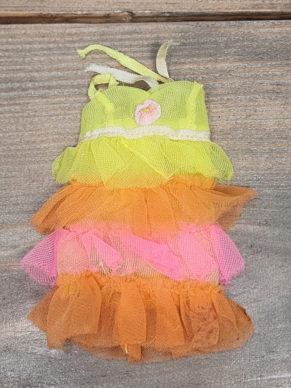 Mattel Barbie 1968 #1841 Night Clouds Tiered Sheer Night Gown Nightie Tag
